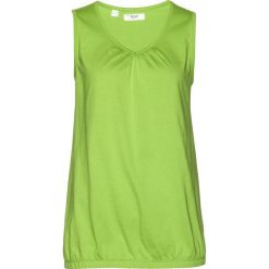 Top bawełniany bonprix zielony figowy. Zielone topy damskie bonprix, z bawełny. Za 29,99 zł.