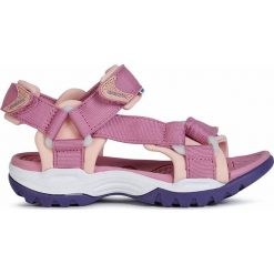 Geox - Sandały dziecięce. Czerwone sandały dziewczęce Geox, z gumy, bez zapięcia. Za 259,90 zł.