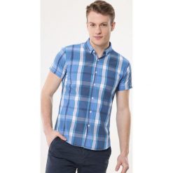 Niebiesko-Zielona Koszula Unsurprising. Niebieskie koszule męskie Born2be, xl, bez wzorów, z wykładanym kołnierzem, z krótkim rękawem. Za 59,99 zł.