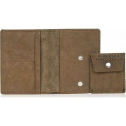 Skórzany cienki portfel slim wallet z bilonówką BRODRENE SW01+ jasnobrązowy - j. brązowy. Pomarańczowe portfele męskie Brødrene, ze skóry. Za 80,50 zł.