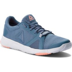 Buty Reebok - Flexile CN5365 Blue/Grey/Pink/White. Niebieskie buty sportowe damskie Reebok, bez wzorów, z tworzywa sztucznego, sportowe, na fitness i siłownię. W wyprzedaży za 189,00 zł.