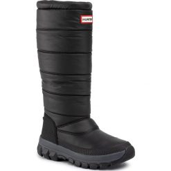 Śniegowce HUNTER - Org Insulated Snow Bt Tall WFT2042WWU Black. Czarne kozaki damskie Hunter, z tworzywa sztucznego, bez obcasa, bez zapięcia. Za 699,00 zł.