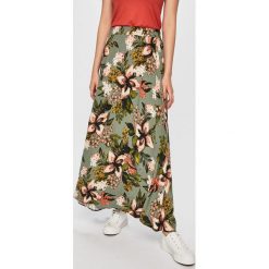 Answear - Spódnica. Zielone spódniczki damskie ANSWEAR, s, w kwiaty, z wiskozy, casualowe, z podwyższonym stanem, maxi, rozkloszowane. W wyprzedaży za 69,90 zł.