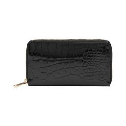 DEPECHE. Skórzany portfel czarny female czarny. Czarne portfele damskie DEPECHE, bez wzorów, ze skóry. Za 349,00 zł.