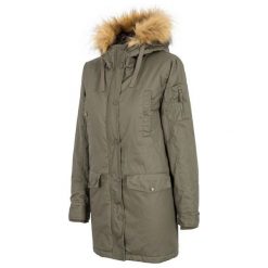 4F Kurtka Damska H4Z17 kud010 Brąz S. Pomarańczowe kamizelki damskie marki 4f, na zimę, s, bez wzorów, z futra, eleganckie, długie, bez kaptura. W wyprzedaży za 239,00 zł.