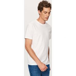 T-shirty męskie: T-shirt o prążkowanej fakturze – Biały
