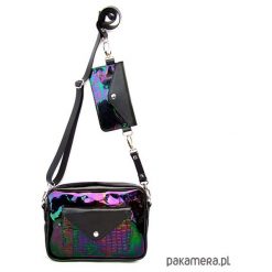 Torebka Double Bag- benzynka ledowa gładka. Torebki klasyczne damskie Pakamera, bez wzorów, ze skóry, na ramię, bez dodatków. Za 519,00 zł.