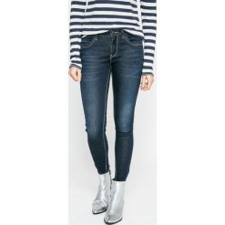 Only - Jeansy. Niebieskie jeansy damskie rurki ONLY, z aplikacjami, z bawełny. W wyprzedaży za 89,90 zł.