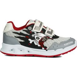 Sneakersy "Dakin" w kolorze szarym. Szare trampki chłopięce geox kids, bez wzorów, z gumy, bez zapięcia. W wyprzedaży za 139,95 zł.
