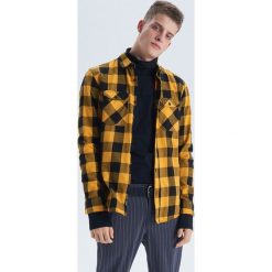 Koszula w kratę - Żółty. Żółte koszule damskie Cropp, s, bez wzorów, bez kołnierzyka, bez rękawów. Za 79,99 zł.