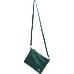 Skórzana torebka w kolorze ciemnozielonym - (S)25 x (W)18 cm. Zielone torebki klasyczne damskie marki PATRIZIA ARYTON, w paski, ze skóry, na ramię, bez dodatków. W wyprzedaży za 319,95 zł.
