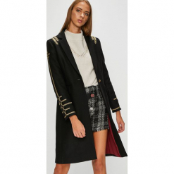 Pinko - Płaszcz. Szare płaszcze damskie wełniane Pinko, s, z haftami, klasyczne. Za 2699,00 zł.