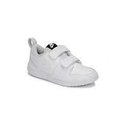 Buty Dziecko Nike PICO 5 PRE-SCHOOL. Białe trampki dziewczęce Nike, bez wzorów, bez zapięcia. Za 116,10 zł.