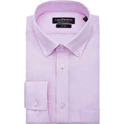 Koszula Różowa Lomiles. Różowe koszule męskie LANCERTO, na lato, m, bez wzorów, z bawełny, button down, z krótkim rękawem. Za 299,90 zł.