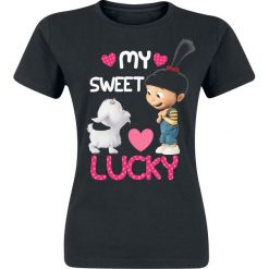 Bluzki damskie: Minions Lucky Koszulka damska czarny
