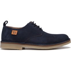 Trussardi Jeans Półbuty Niebieski. Niebieskie półbuty męskie Trussardi Jeans, bez wzorów, z jeansu, bez zapięcia. Za 542,95 zł.