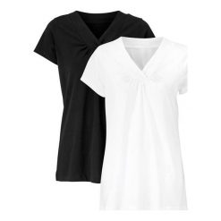 Cellbes Bluzka 2 Pack czarny biały female czarny/biały 38/40. Czarne bluzki damskie Cellbes, bez wzorów, bez kołnierzyka, bez rękawów. W wyprzedaży za 69,00 zł.