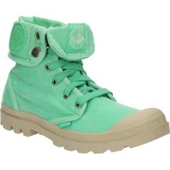 Trampki palladium baggy 92353. Zielone trampki i tenisówki damskie Palladium, bez wzorów, z materiału, bez zapięcia. Za 349,99 zł.