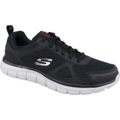 Skechers Track-Scloric 52631-BKRD 46 Czarne. Czarne buty sportowe męskie Skechers, z syntetyku, bez zapięcia, do biegania. W wyprzedaży za 199,99 zł.