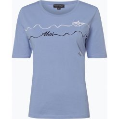 Franco Callegari - T-shirt damski, niebieski. Niebieskie t-shirty damskie marki Franco Callegari, z nadrukiem, z bawełny, bez kołnierzyka. Za 89,95 zł.