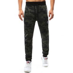 Spodnie dresowe męskie: Spodnie męskie dresowe woodland camo (ux1073)