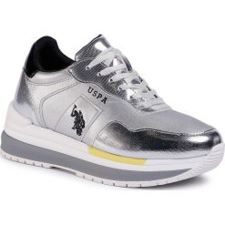 Sneakersy U.S. POLO ASSN. - Amy Met CHER4195S0/Y1 Sil. Szare półbuty damskie U.S. Polo Assn., bez wzorów, ze skóry ekologicznej, bez obcasa, bez zapięcia. W wyprzedaży za 269,00 zł.