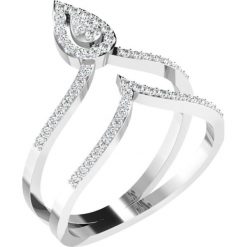 Złoty pierścionek z diamentami. Szare pierścionki damskie Art of Diamond & Co., z diamentem, złote. W wyprzedaży za 1319,95 zł.