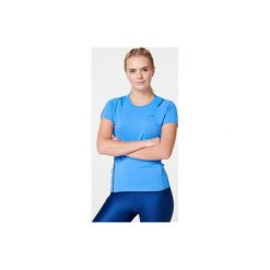 Koszulka do biegania RUN DRY+ damska. Szare bluzki damskie KALENJI, bez wzorów, z elastanu, bez kołnierzyka, bez rękawów. Za 39,99 zł.
