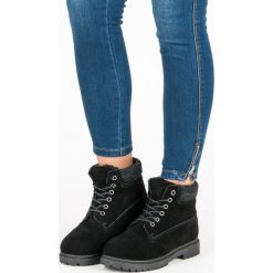 CZARNE TRAPERKI ZE SKÓRY. Czarne botki damskie na zamek ORIGINAL WALKMAN SHOES, ze skóry. Za 99,99 zł.