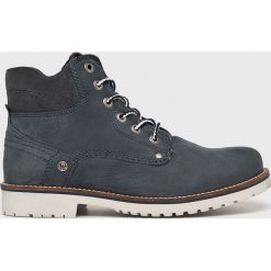 Wrangler - Buty. Niebieskie buty sportowe damskie marki Wrangler, bez wzorów, ze skóry, sportowe. W wyprzedaży za 339,90 zł.