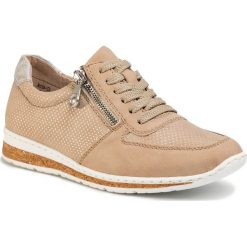 Sneakersy RIEKER - N5121-62 Gelb. Brązowe półbuty damskie Rieker. Za 259,00 zł.
