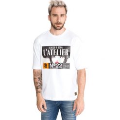 Scotch & Soda Koszulka Biały. Białe podkoszulki męskie Scotch & Soda, l, z nadrukiem, z bawełny, bez kołnierzyka, krótkie. Za 266,95 zł.