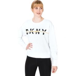 DKNY Bluza Biały. Białe bluzy damskie DKNY, m, z nadrukiem, z bawełny, sportowe, bez rękawów, bez kaptura. Za 338,95 zł.