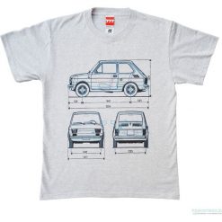Koszulka MALUCH grey - FIAT 126. Szare bluzki z odkrytymi ramionami Pakamera. Za 77,00 zł.