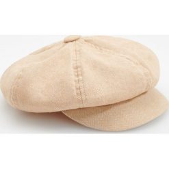 Bawełniany kaszkiet - Beżowy. Brązowe kaszkiety damskie Reserved, bez wzorów, z bawełny. Za 35,99 zł.