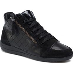 Sneakersy GEOX - D Myria C D6468C 05422 C9999 Black. Czarne półbuty damskie Geox, z zamszu. W wyprzedaży za 349,00 zł.