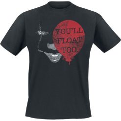 TO You'll Float Too T-Shirt czarny. Czarne koszulki męskie TO, l, z nadrukiem, z okrągłym kołnierzem. Za 79,90 zł.