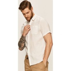 Scotch & Soda - Koszula. Białe koszule męskie Scotch & Soda, s, bez wzorów, ze lnu, klasyczne, z klasycznym kołnierzykiem, z krótkim rękawem. Za 379,90 zł.