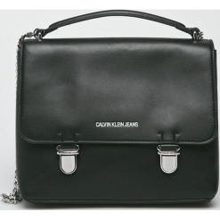 Calvin Klein - Torebka. Szare torebki klasyczne damskie Calvin Klein, w paski, z materiału, średnie. Za 649,90 zł.