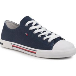 Trampki TOMMY HILFIGER - Low Cut Lace-Up Sneaker T3X4-30692-0890 D Blue 800. Niebieskie trampki dziewczęce TOMMY HILFIGER, bez wzorów, z gumy, na sznurówki. Za 279,00 zł.