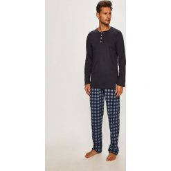 Tom Tailor Denim - Piżama. Niebieskie piżamy męskie TOM TAILOR DENIM, s, bez wzorów, z bawełny, bez rękawów. W wyprzedaży za 99,90 zł.