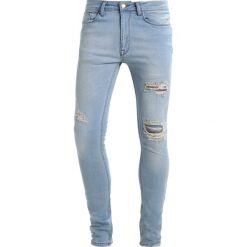 Rurki męskie: Antioch RIPPED SPRAY ON Jeansy Slim fit light blue wash
