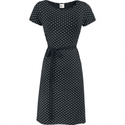 Pussy Deluxe Best Dotties Sukienka czarny. Czarne sukienki z falbanami marki Pussy Deluxe, xs, w grochy, z kokardą, proste. Za 121,90 zł.