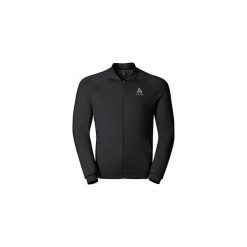 Bluzy męskie: Odlo Bluza męska Midlayer full zip PULSE czarna r. L (349182)