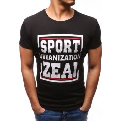 T-shirty męskie z nadrukiem: T-shirt męski z nadrukiem czarny (rx2731)