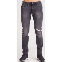 JEANSY SLIM FIT EMPORIO ARMANI. Czarne jeansy męskie Emporio Armani, m, z aplikacjami. Za 375,00 zł.