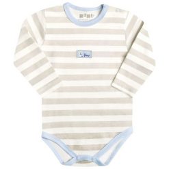 Nini Body Chłopięce 80 Beżowy. Brązowe body niemowlęce marki Nini, bez wzorów, z bawełny, z długim rękawem. Za 35,00 zł.