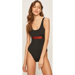 Calvin Klein Jeans - Strój kąpielowy. Czarne stroje kąpielowe damskie Calvin Klein Jeans, xs, z aplikacjami, z elastanu. Za 329,90 zł.