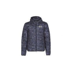 Kurtki pikowane Emporio Armani EA7 TRAIN GRAPHIC SERIES M JACKET HOODIE ALL OVER CAMOU. Szare kurtki męskie marki Emporio Armani EA7, s, bez wzorów, bez kaptura. Za 678,30 zł.