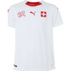 Puma SCHWEIZ KIDS AWAY REPLICA Koszulka reprezentacji white/red. Białe t-shirty damskie Puma, z poliesteru. Za 299,00 zł.